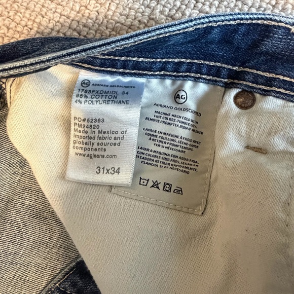 Ag Adriano Goldschmied Denim 360 Men’s Slim Jeans (31x34) - Picture 3 of 4